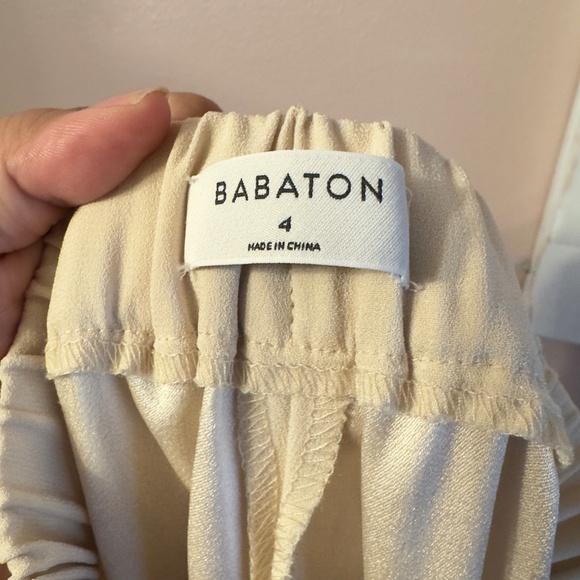 Aritzia Babaton Atelier Trouser Cream Women Size 4 - Picture 8 of 10